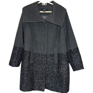 Alfani Womens Jacket Trench Coat Plus Mid Length Wool Blend Overcoat